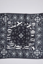 Load image into Gallery viewer, Black & White Gothic Bandana
